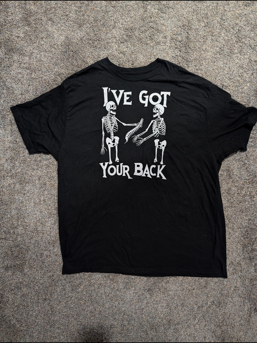 Way To Celebrate HALLOWEEN - "I've Got Your Back" Skeleton T-shirt 2xl
